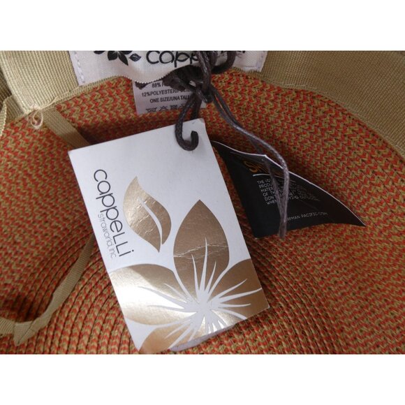 Cappelli‎ Straworld Inc Orange Hat Women's One Size - Picture 4 of 5